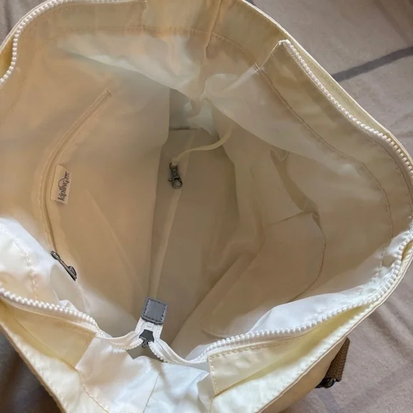 Kipling Cream and Gray Overnight Tote Bag - Picture 10 of 14